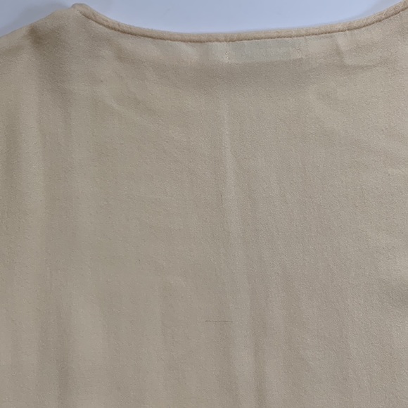 Black Crane Long Sleeve Slit Top Cream Small - Picture 14 of 14